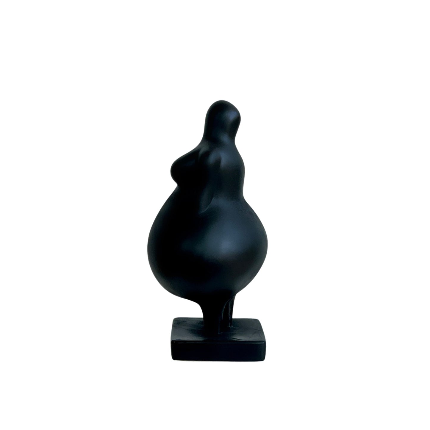 Curves Woman Abstract Sculpture - Black