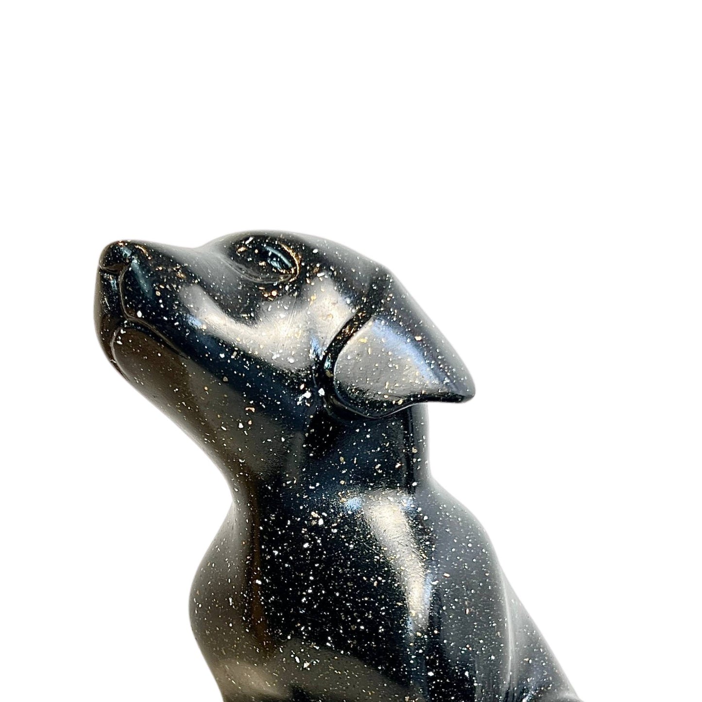 Cosmic Dog Abstract Sculpture - Black